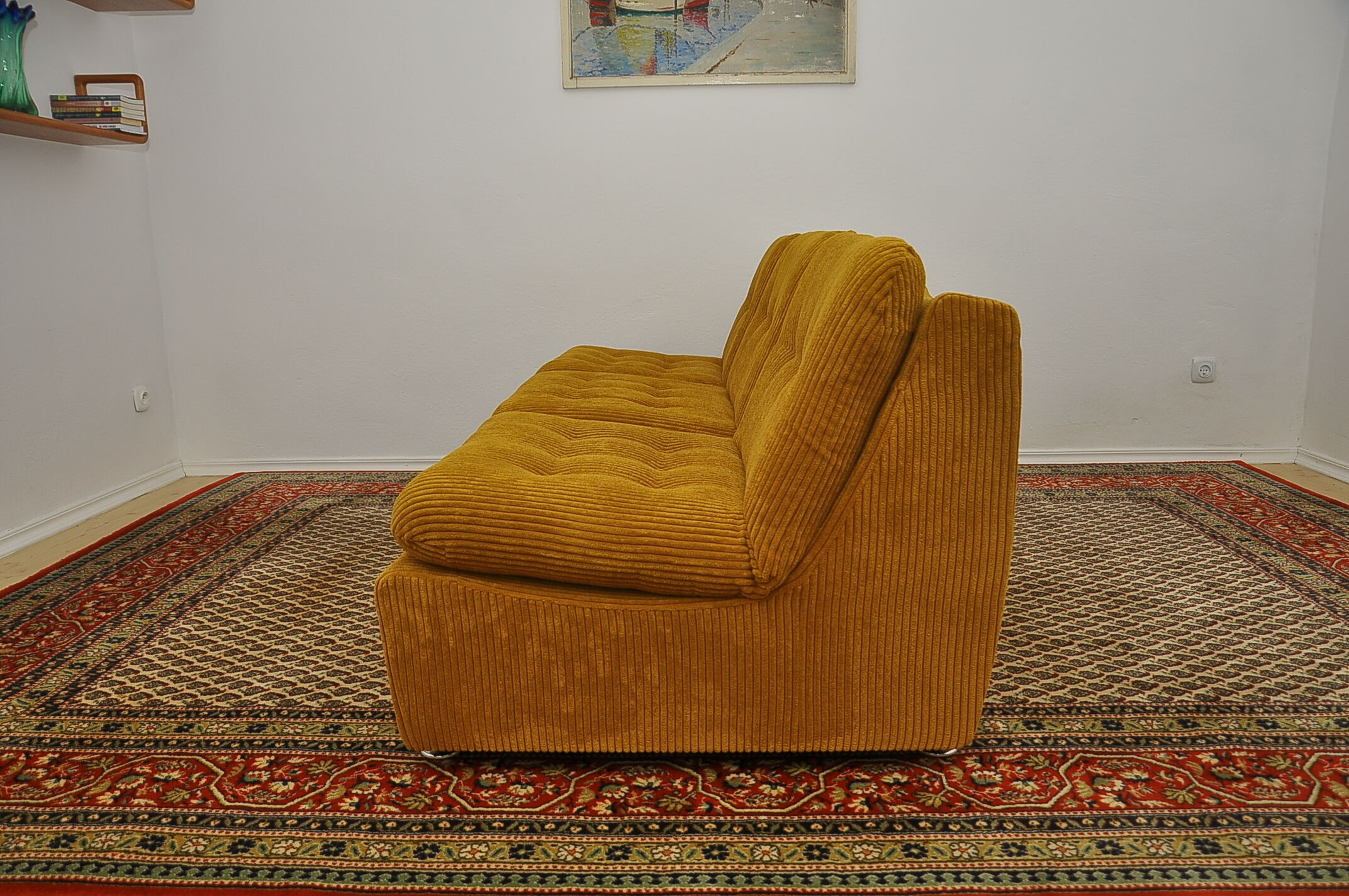Canapé modulable en velours côtelé, années 1970, set de 6