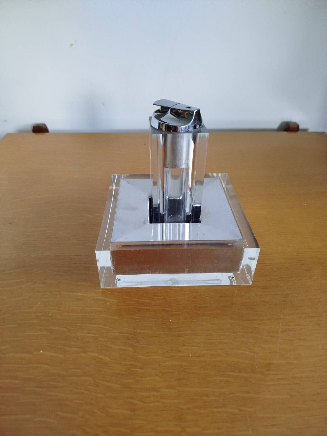 Briquet Guzzini vintage plexiglas et métal chromé – design Space Age