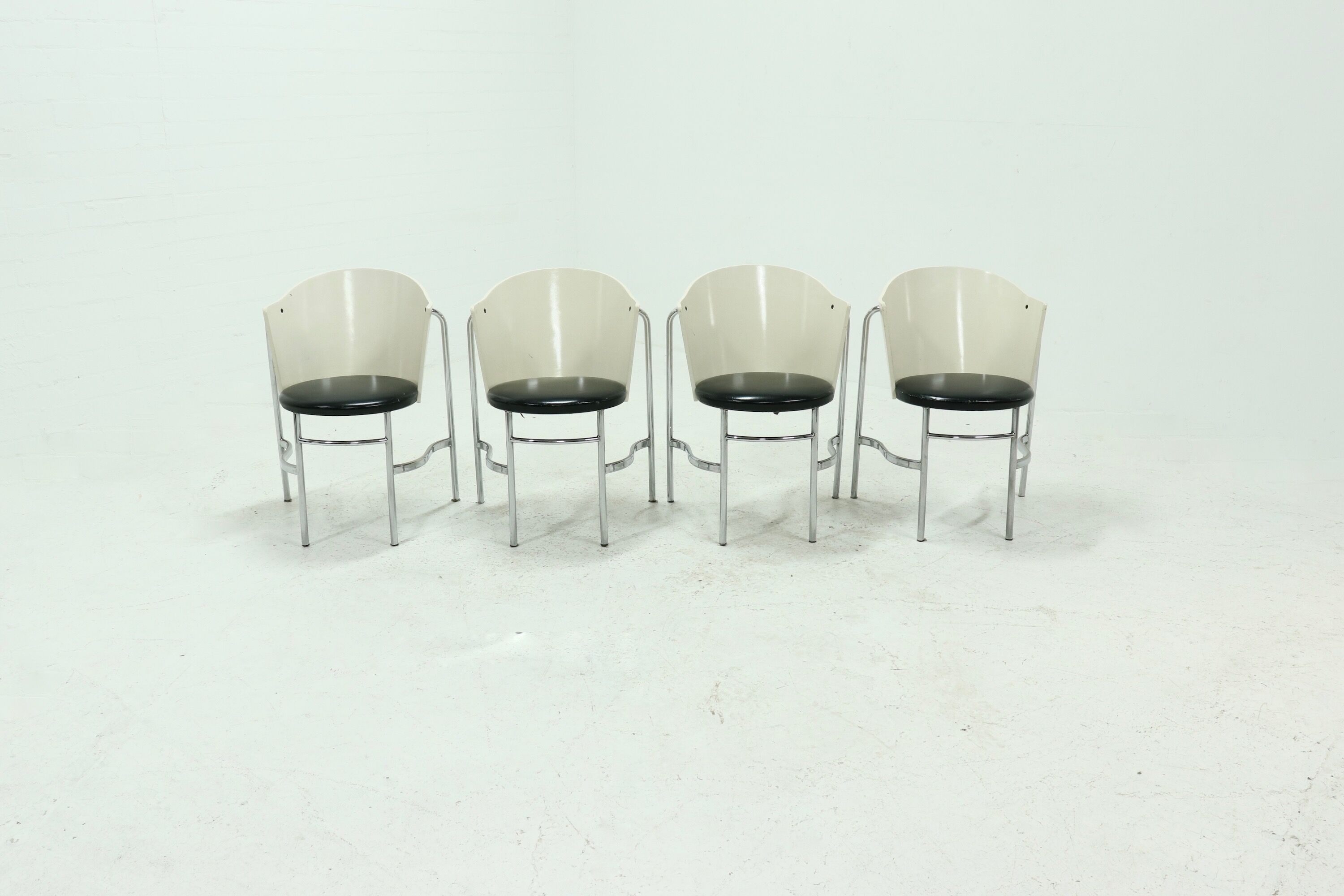 Set of 4 Brobon Dining chairs by Abe Bonnema & Floris van den Broecke 1990s