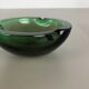 Heavy Murano Glass "Green" Bowl Element Shell Ashtray Murano, Italy, 1970s