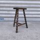 Turned wooden tripod stool