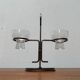 Danish Metal and Glass Candle Holder from the Mid-Century, 1960s