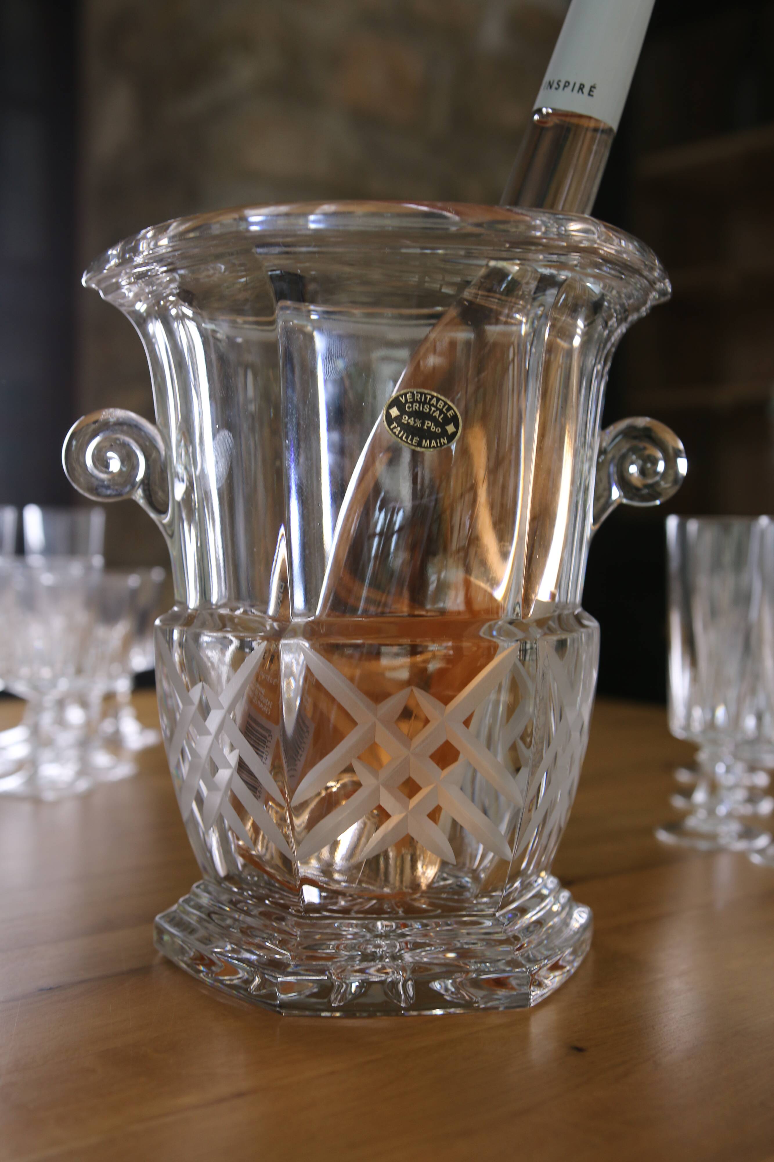 Seau à champagne en cristal