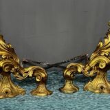 Solid gilded bronze log holder.