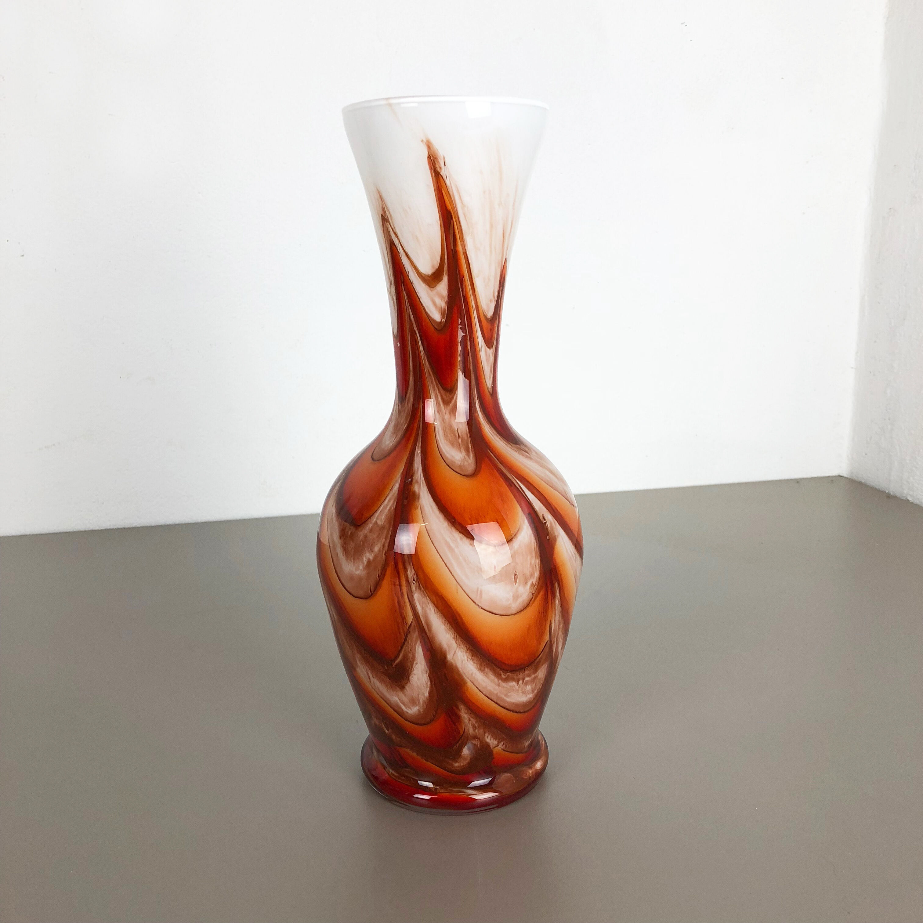 Extra Large Vintage pop art Opaline Florence Vase Design 1970s, Italy