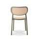 Colorful green chair with retro cane look