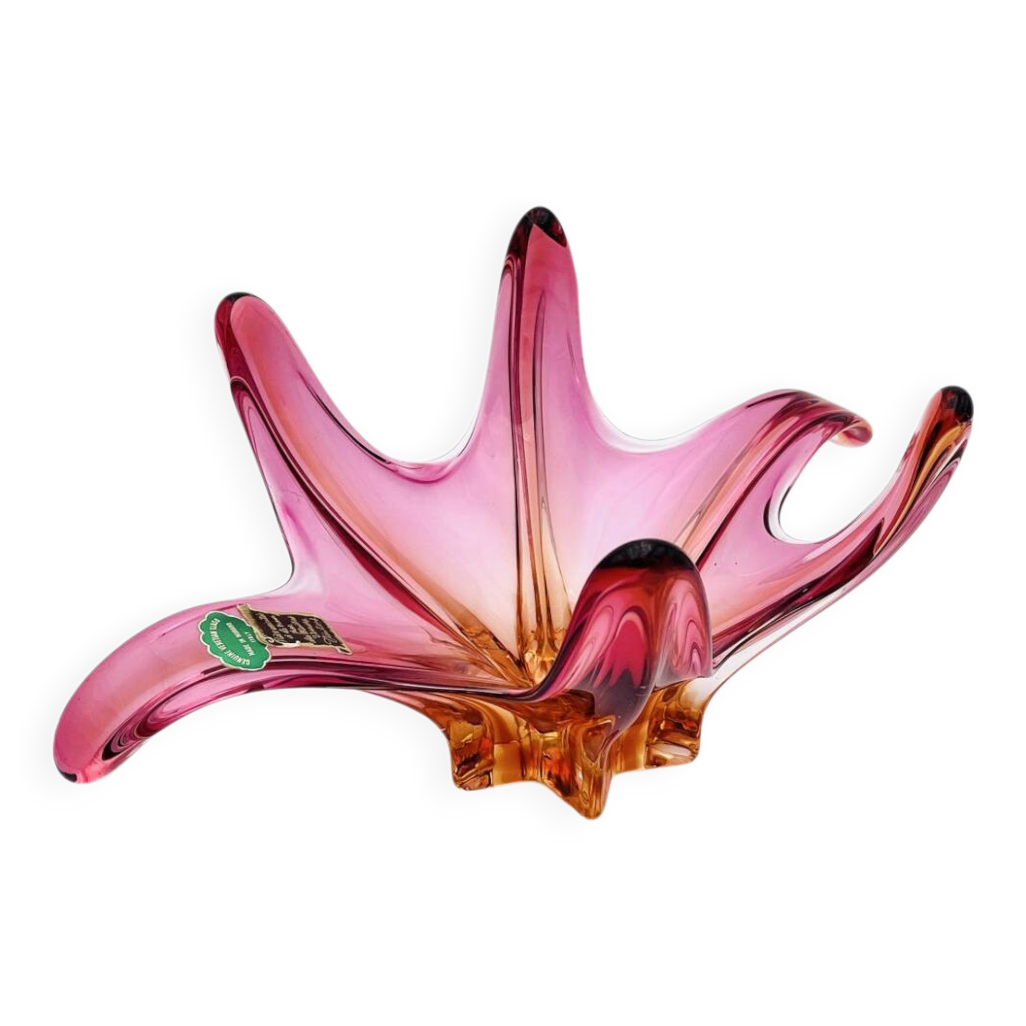 Coupe Murano - Sommerso - Orange & Rose