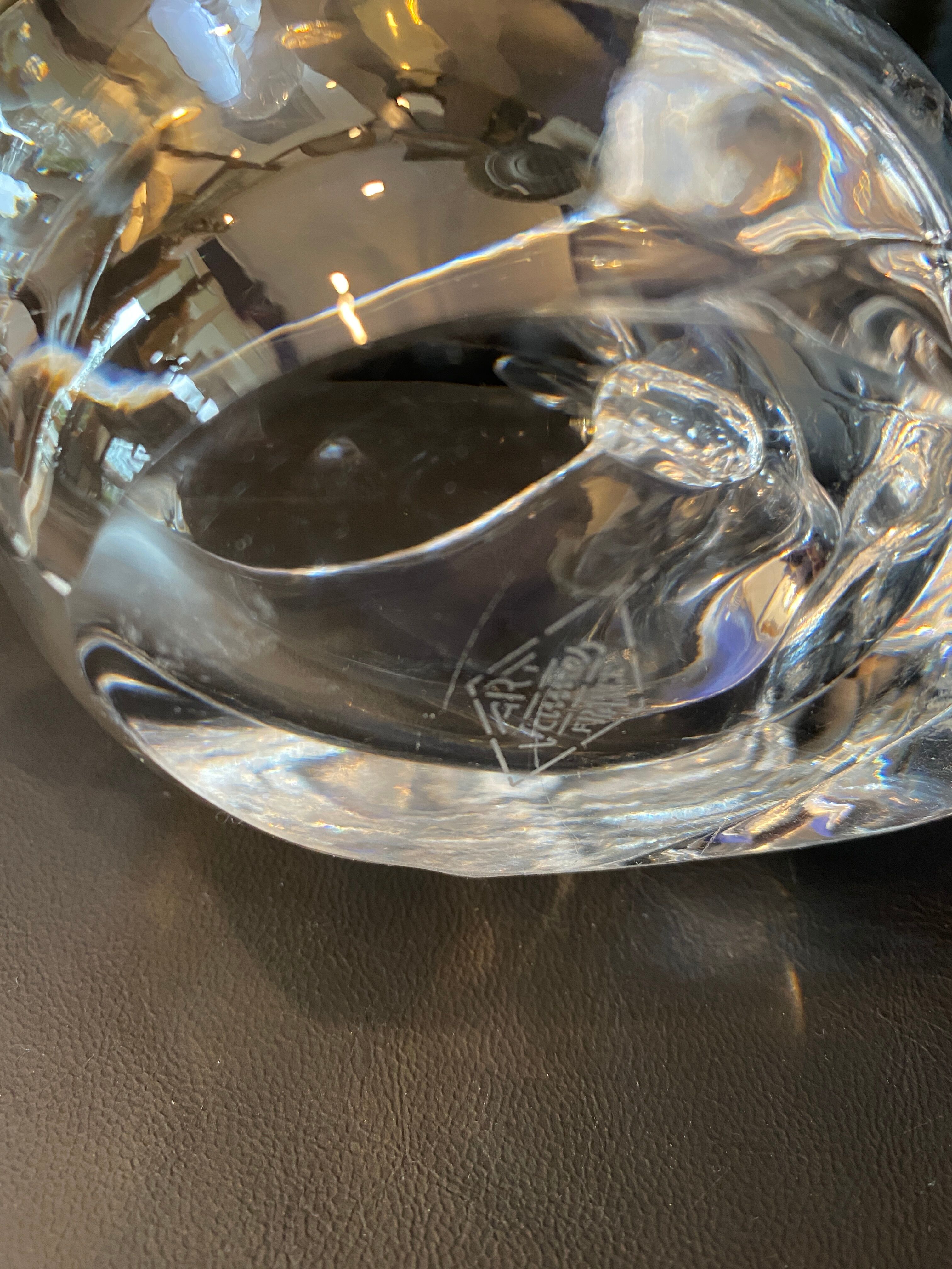 Glass rabbit cup Art Vannes france