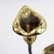 Brass flower candle holder