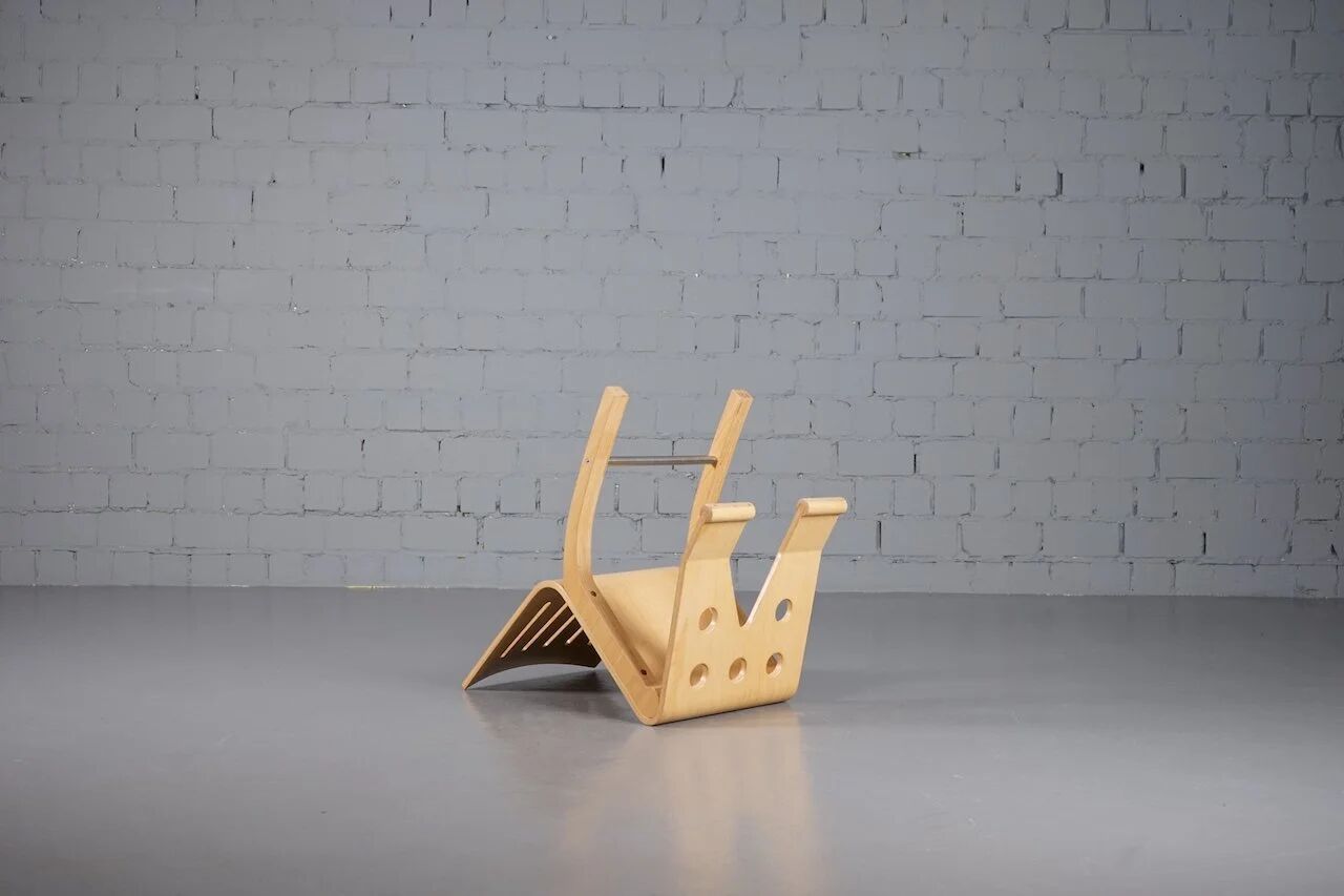Postmodern plywood chair