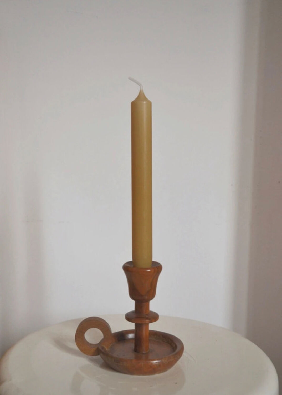 Wooden candle holder