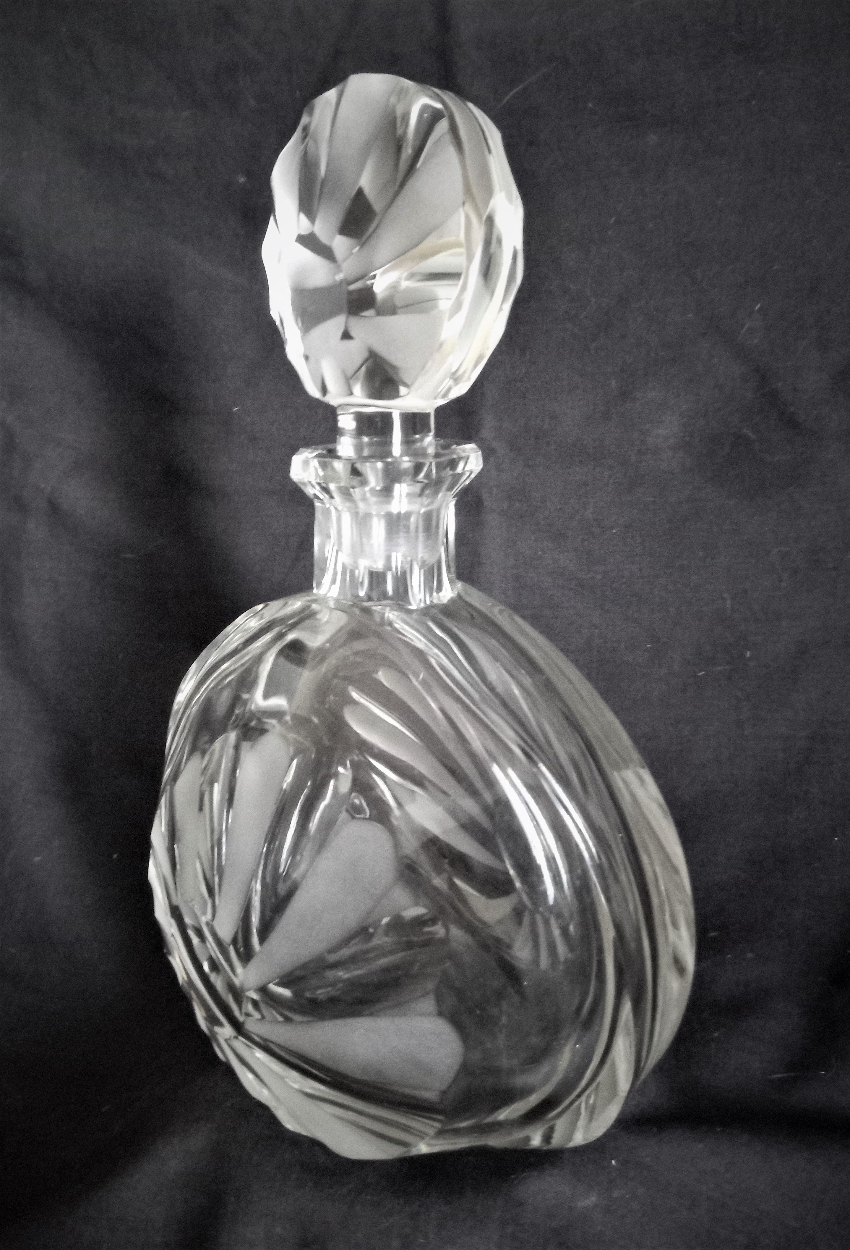 Large Art Deco crystal spirit decanter