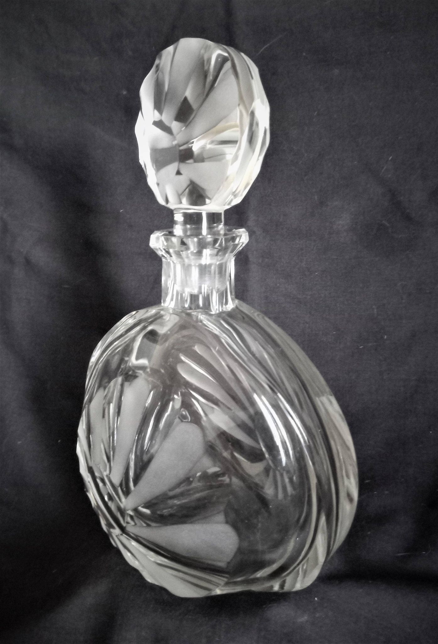 Large Art Deco crystal spirit decanter