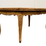 Regency style dining table in veneer and solid oak 20th century