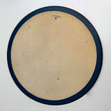 Grand miroir rond fumé italien moderne du milieu du siècle, années 1970