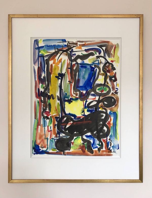 René marie 1890-1973.aquarelle et encre,1962.