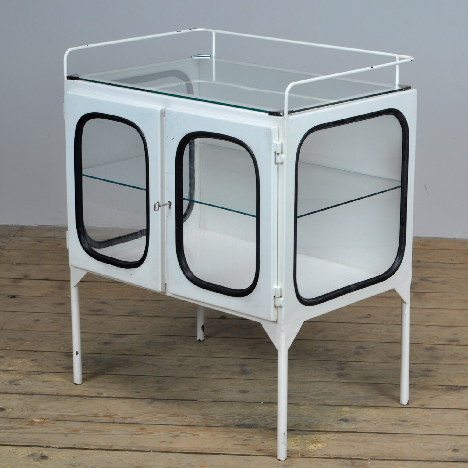 Vintage medical showcase, 1970's