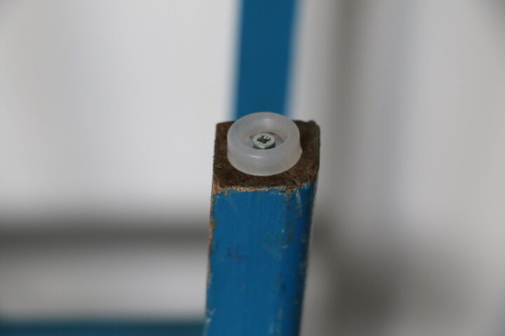 Tabouret bois bleu 1950 795mm