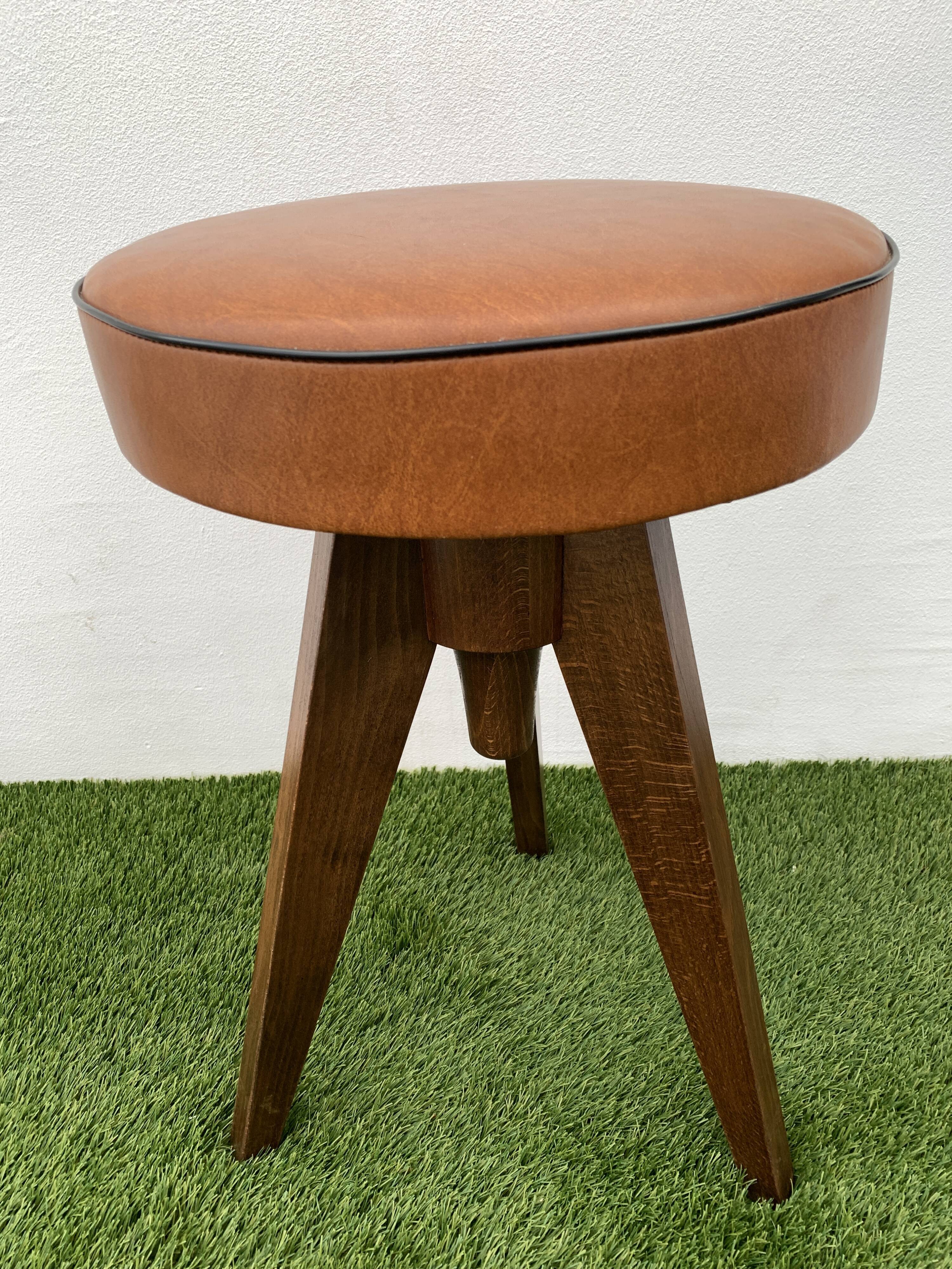 German piano stool, height adjustable, design Reiner Modell, 1950