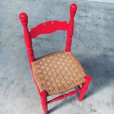 Set of Scandinavian Country Design Red Side Chairs, Sweden, 1960s