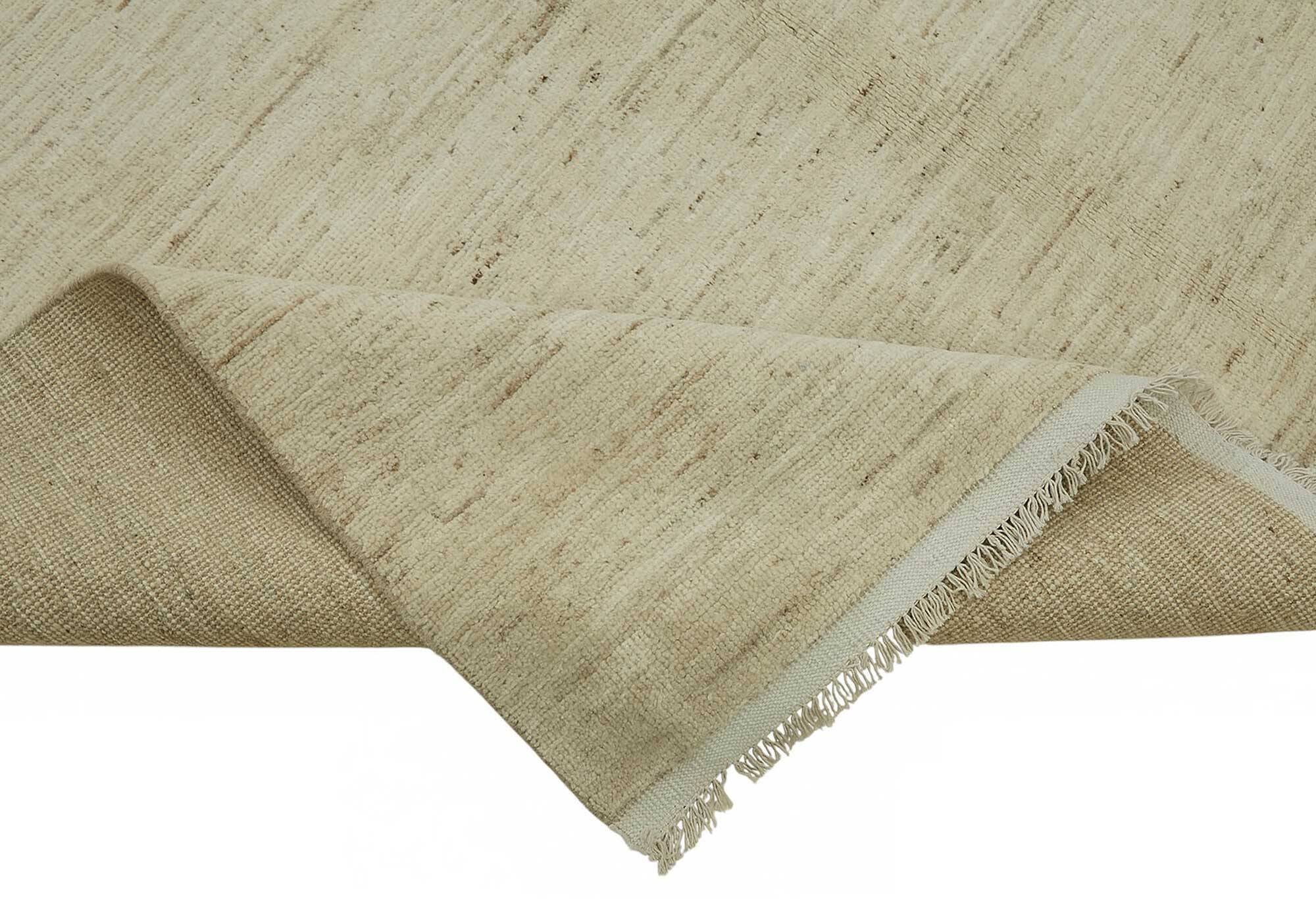 Handmade Turkish One of a Kind 210 cm x 301 cm Beige Wool Carpet