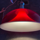 Red ceiling lamp from Italy, 1960s