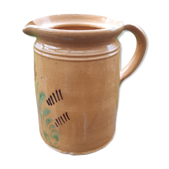 Glazed terracotta milk pot from Alsace