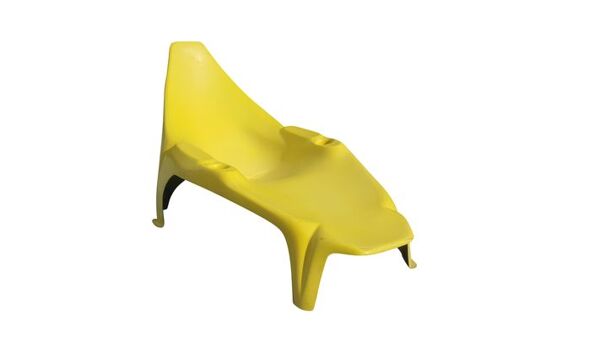 Chaise longue de piscine jaune moderne du milieu du siècle