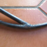 Metal selette and smoked glass by Yves Boutboul