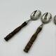 Vintage cutlery set 22 pieces wooden style handles