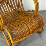 Vintage Rattan and Bamboo Easy Chair from Rohé, 1950s
