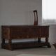 Danish baroque oak buffet from the early 18th century, carved details, 1700-1750.