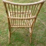 Rattan and bamboo chair