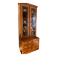 Showcase library in solid wood with two sections