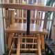 Chaise haute vintage en bois