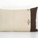Organic striped kilim lumbar pillow cover, unique patterned organic throw lumbar pillow