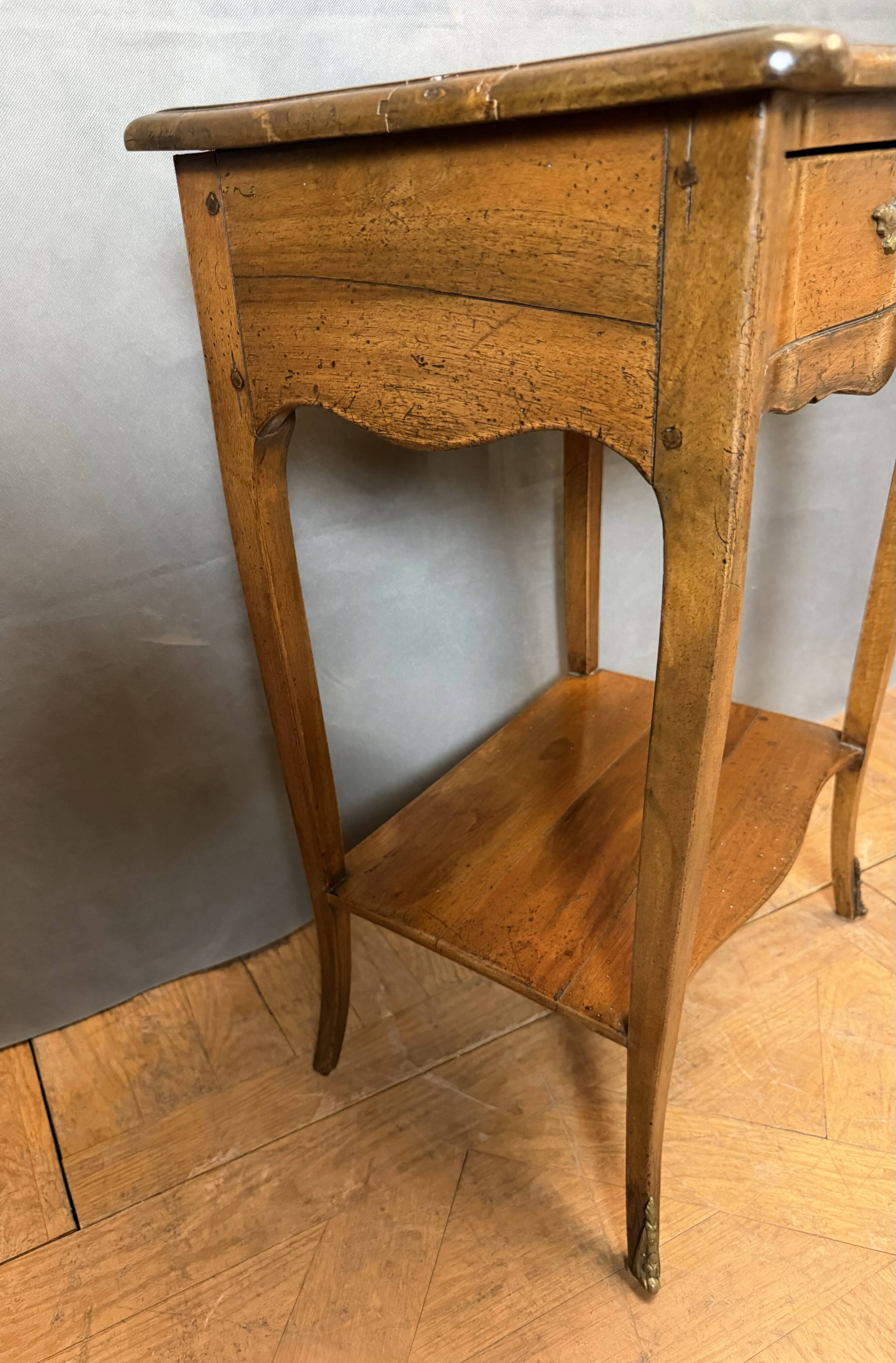 Louis XV style bedside table in cherry wood