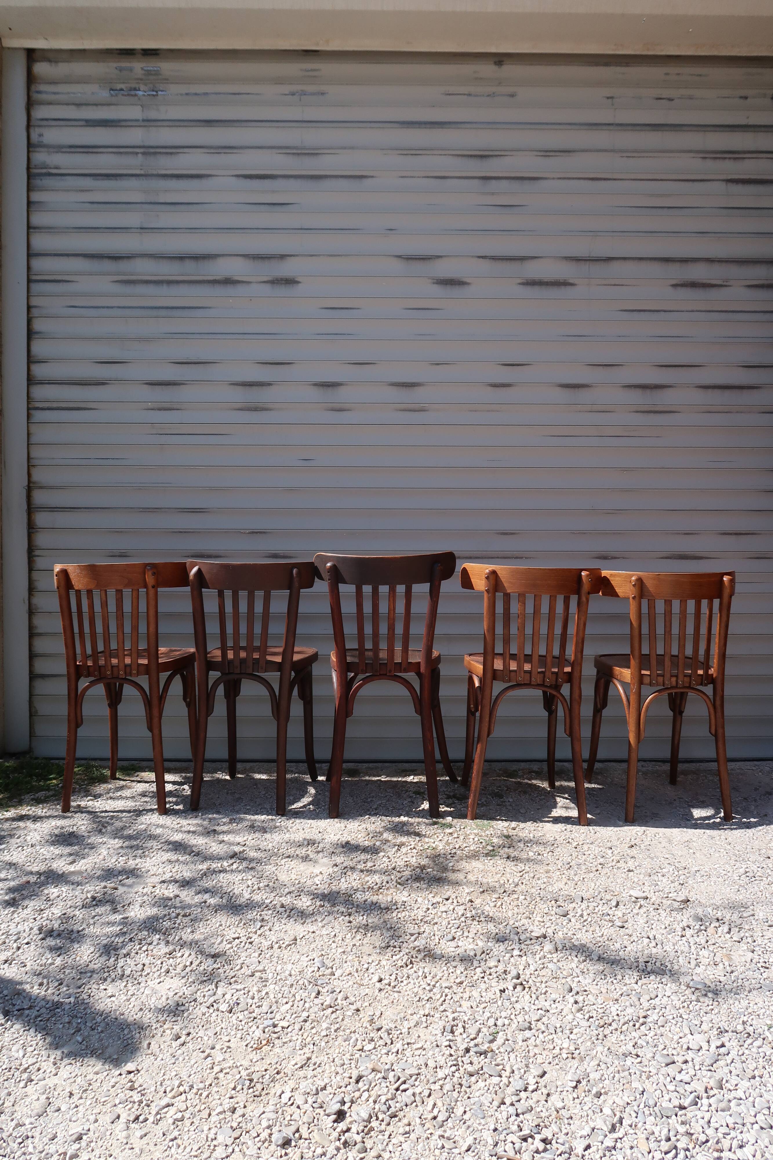 Lot of 6 vintage bistro chairs