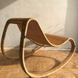 Gunghult rocking rattan armchair by James Irvine, published in 2002 by Ikea