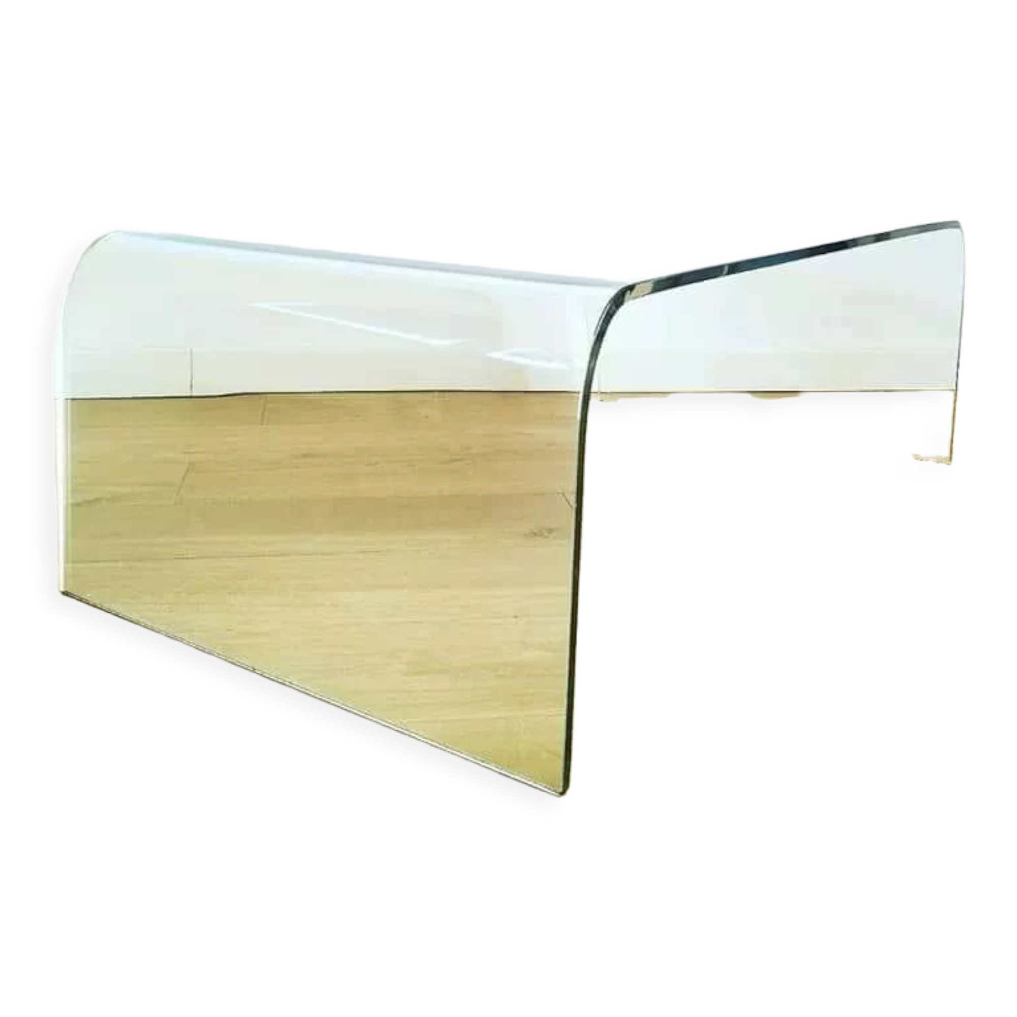 Table basse en verre moulé Roche Bobois