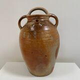 Old 3-handled sandstone jar