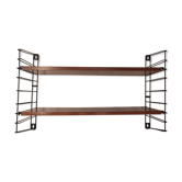 Etagère vintage métal noir et bois