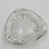 Triangular glass ashtray