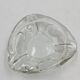Triangular glass ashtray