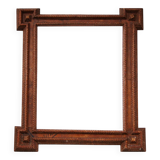 Super Large Framed Mirror Tramp Art