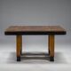 Art Deco French Walnut & Burl Dining Set, 1930s, Set of 7
