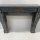 Napoleon III fireplace in blue Turquin marble from the 19th century.