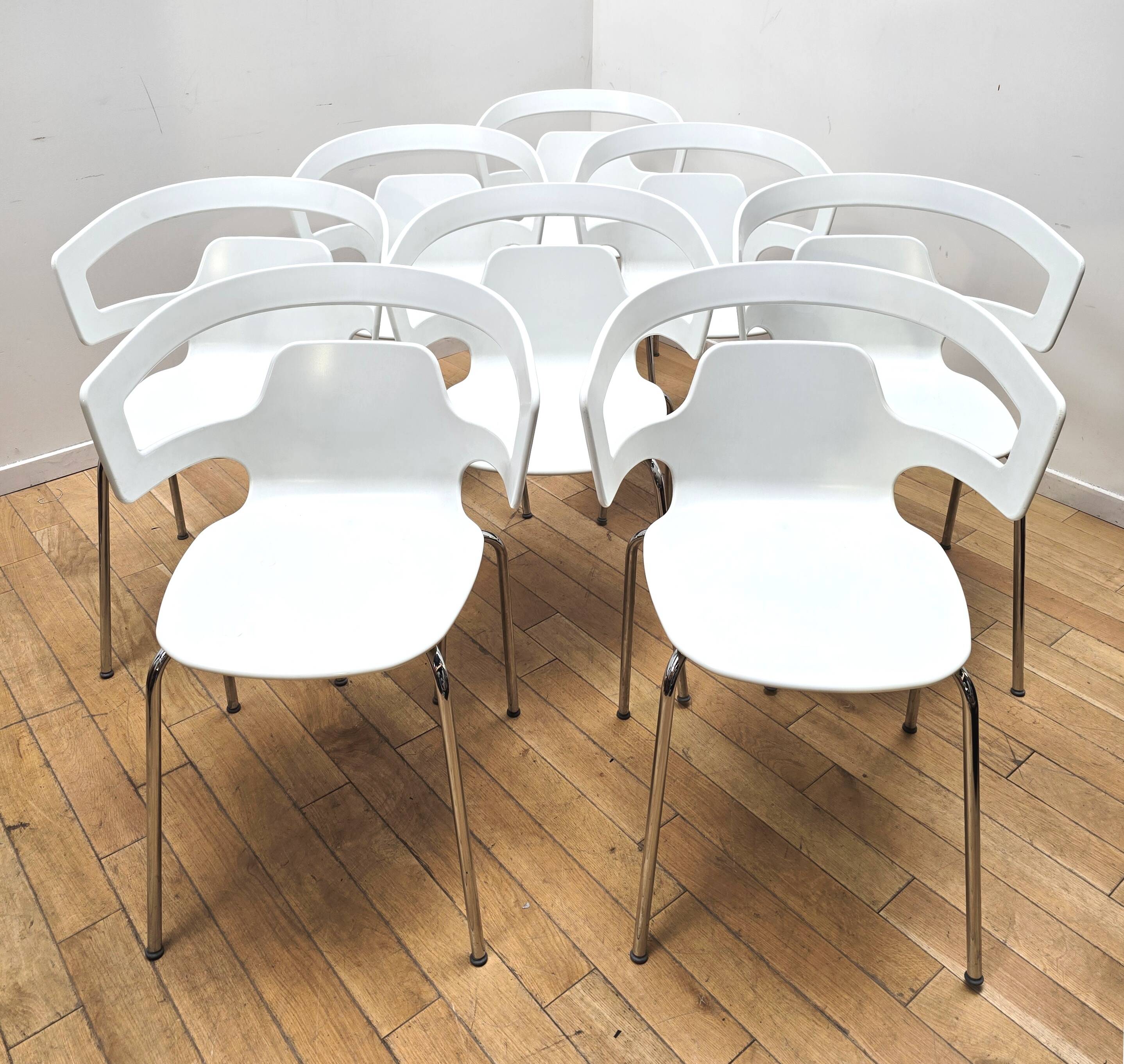 Suite of 8 Segesta 500 chairs, Alias