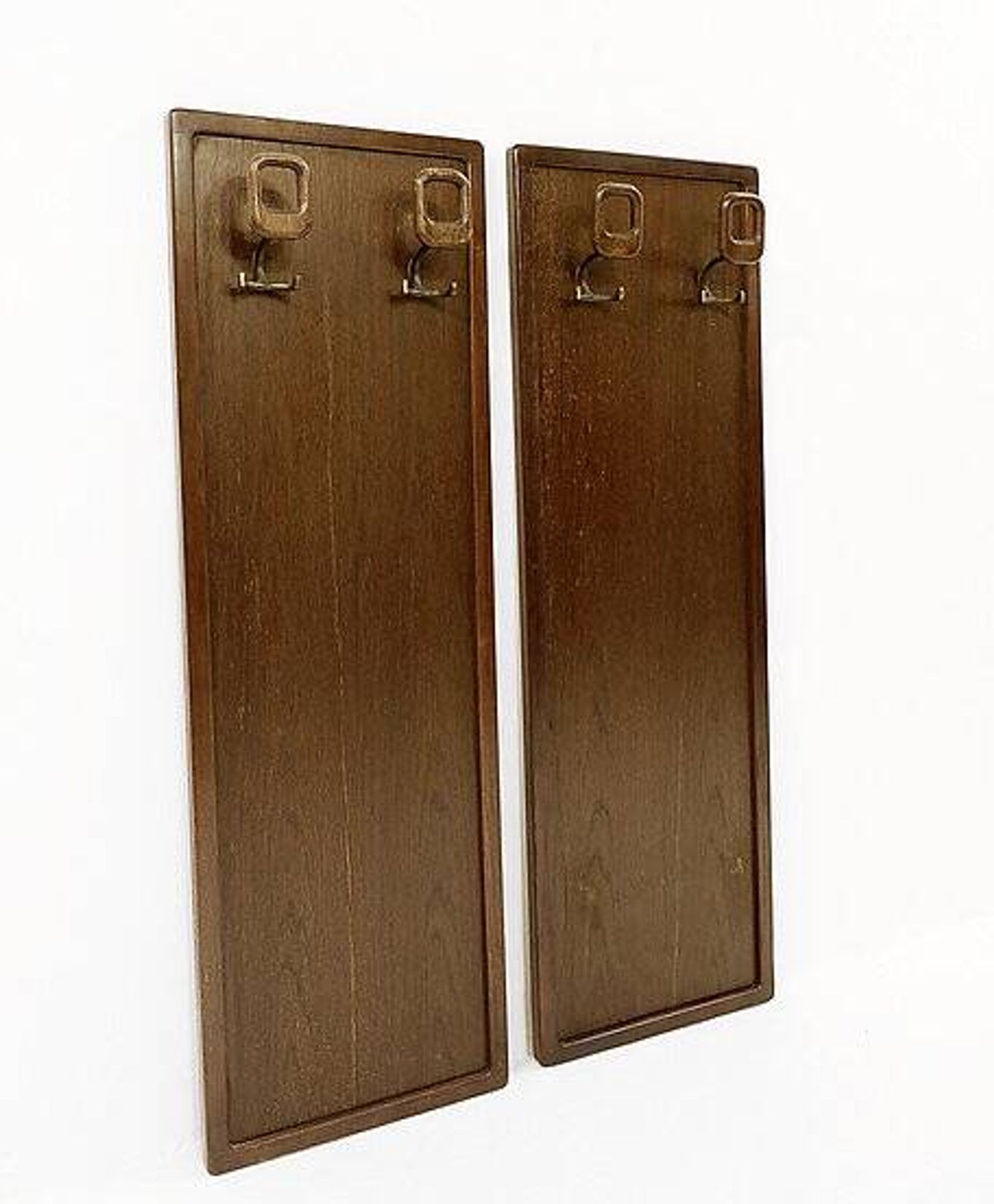 Mid Century Modern wood wall coat rack - 2 available