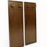 Mid Century Modern wood wall coat rack - 2 available